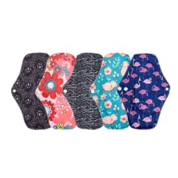 5PCS Small Medium Extra Large For The Whole Periods Sanitary Towel Reusable Menstrual Pads Washable Women Pads For Day And Night