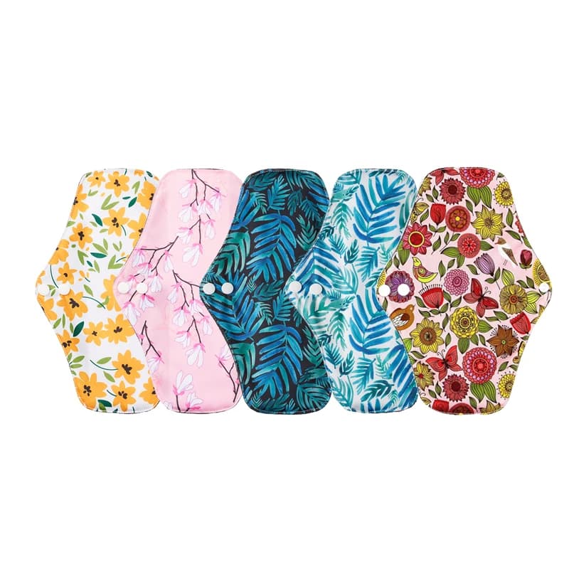 5PCS Small Medium Extra Large For The Whole Periods Sanitary Towel Reusable Menstrual Pads Washable Women Pads For Day And Night