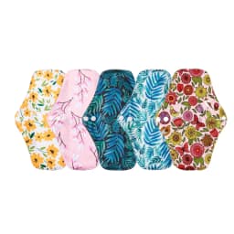 5PCS Small Medium Extra Large For The Whole Periods Sanitary Towel Reusable Menstrual Pads Washable Women Pads For Day And Night