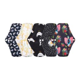 5PCS Small Medium Extra Large For The Whole Periods Sanitary Towel Reusable Menstrual Pads Washable Women Pads For Day And Night