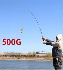 Portable Retractable Rod, Carbon Upturned Fishing Rod, Handle Straight Handle Two Wheel Base Multi-water Area Applicable Trans