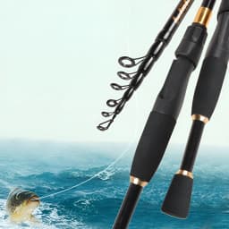 Portable Retractable Rod, Carbon Upturned Fishing Rod, Handle Straight Handle Two Wheel Base Multi-water Area Applicable Trans