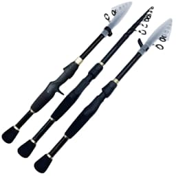 Portable Retractable Rod, Carbon Upturned Fishing Rod, Handle Straight Handle Two Wheel Base Multi-water Area Applicable Trans