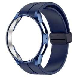 Original Silicone Strap+Case For Samsung Watch 4/5 40 44mm Watch 5 Pro 45mm Magnetic Buckle Band Galaxy Watch 4 Classic 42 46mm