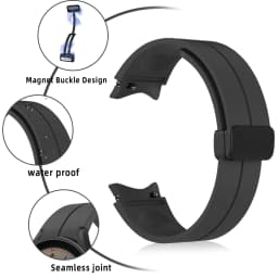 Original Silicone Strap+Case For Samsung Watch 4/5 40 44mm Watch 5 Pro 45mm Magnetic Buckle Band Galaxy Watch 4 Classic 42 46mm