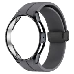 Original Silicone Strap+Case For Samsung Watch 4/5 40 44mm Watch 5 Pro 45mm Magnetic Buckle Band Galaxy Watch 4 Classic 42 46mm