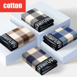 4Pcs Boxer Shorts Men's Underwear Sexy Panties Cotton Boxers Man Underpants Male Shorts Homme U Convex Lingerie Free Shipping