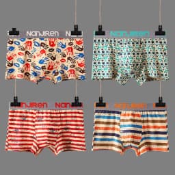 4Pcs Boxer Shorts Men's Underwear Sexy Panties Cotton Boxers Man Underpants Male Shorts Homme U Convex Lingerie Free Shipping