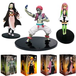 Anime Kamado Tanjirou Nezuko Demon Slayer Figure Action Figures PVC Model Toys Zenitsu Figurine Inosuke Kimetsu No Yaiba Figura