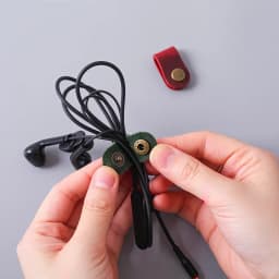 Genuine Leather Cable Organizer Vintage Earphone Wire Data Line Clips Cable Winder Tie Cable Management Cord Organizer Office