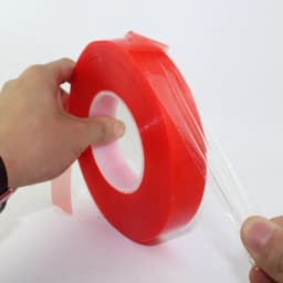 2pc Ultra Thin Transparent Red Film Double Sided Tape With HighTemperature Resistance No Marks Waterproof Adhesion Strong Adhes