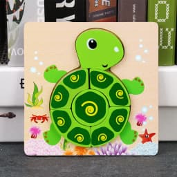 Baby High Quality 3D Wooden Puzzles Educational Cartoon Animals Early Learning Intelligence Puzzle Game Toys for Children
