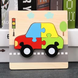 Baby High Quality 3D Wooden Puzzles Educational Cartoon Animals Early Learning Intelligence Puzzle Game Toys for Children