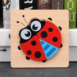 Baby High Quality 3D Wooden Puzzles Educational Cartoon Animals Early Learning Intelligence Puzzle Game Toys for Children
