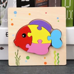Baby High Quality 3D Wooden Puzzles Educational Cartoon Animals Early Learning Intelligence Puzzle Game Toys for Children