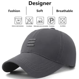 Three Horizontal Lines Embroidery Baseball Caps Spring and Autumn Outdoor Adjustable Casual Hats Sunscreen Hat