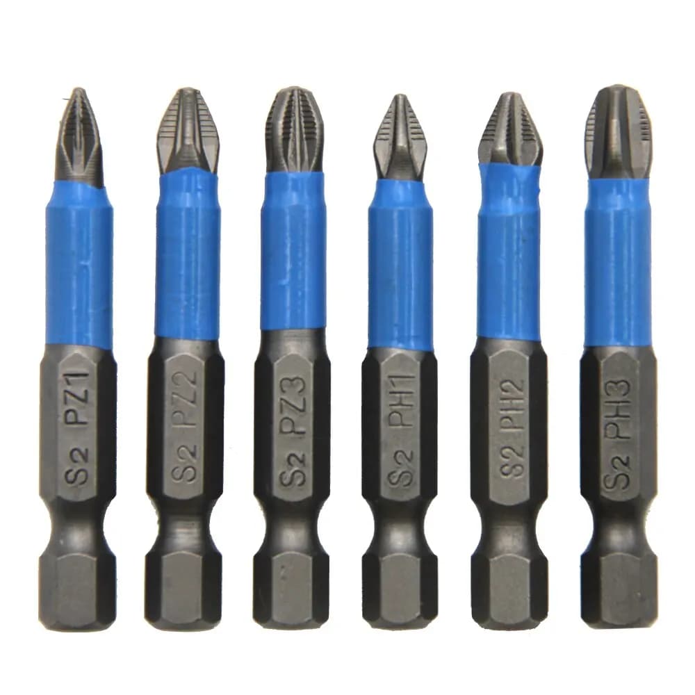 6pc Hexagonal Handle Anti Skid Electric Screwdriver Woodworking Cross Screwdriver Tool Set PH1 PH2 PH3 PZ1 PZ2 PZ3
