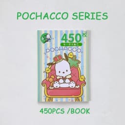 450Pcs Sanrio Kuromi Hello Kitty Sticker Book Melody Goo Card Cartoon Kawaii Sticker Hand Account Decoration For Girls Gift