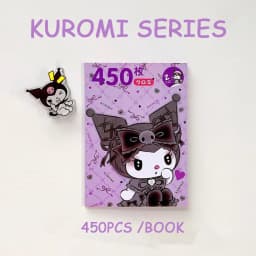450Pcs Sanrio Kuromi Hello Kitty Sticker Book Melody Goo Card Cartoon Kawaii Sticker Hand Account Decoration For Girls Gift