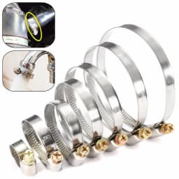 5/10pcs Pipe Clamps Genuine Jubilee Stainless Steel Hose Clips Car Fuel Hose Pipe Clamps Worm Drive Durable Anti-oxidation