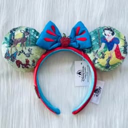 Disney Minnie Ear Headband For Women Disneyland Headband Mickey Adult/Child Ears Leather Plush Sequin Cosplay Girls Accessories
