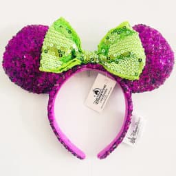 Disney Minnie Ear Headband For Women Disneyland Headband Mickey Adult/Child Ears Leather Plush Sequin Cosplay Girls Accessories