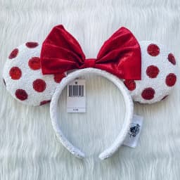 Disney Minnie Ear Headband For Women Disneyland Headband Mickey Adult/Child Ears Leather Plush Sequin Cosplay Girls Accessories