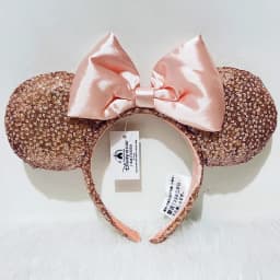 Disney Minnie Ear Headband For Women Disneyland Headband Mickey Adult/Child Ears Leather Plush Sequin Cosplay Girls Accessories