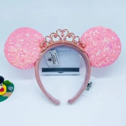 Disney Minnie Ear Headband For Women Disneyland Headband Mickey Adult/Child Ears Leather Plush Sequin Cosplay Girls Accessories