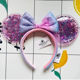 Disney Minnie Ear Headband For Women Disneyland Headband Mickey Adult/Child Ears Leather Plush Sequin Cosplay Girls Accessories