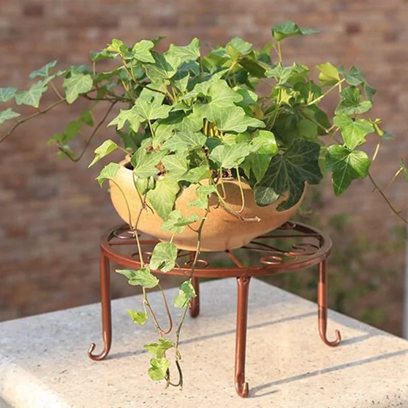 Metal Plant Stand Flower Pot Base Holder Stool for Home Garden Indoor Outdoor Flower Plant Display Free Standing Bonsai Holder