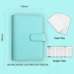 A5/A6 Budget Binder Planner Notebook  Cover PU  Loose-leaf Handbook 6 Holes Binder  Diary Agenda Paper Cover School Stationery