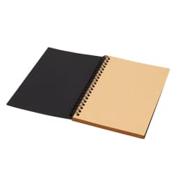 1 Book Retro Spiral Coil Kraft Paper Notebook Sketchbook Painting Diary Drawing Painting Graffiti Office School Stationery
