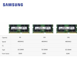 Samsung Notebook DDR5 RAM 8GB 16GB 32GB 4800MHz Original SO DIMM 262pin for Laptop Computer Dell Lenovo Asus HP Memory Stick