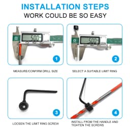 8pc drill bit limit ring 3-16mm Setting circles woodworking screw clamp drill bit adjusting tool with small wrench set
