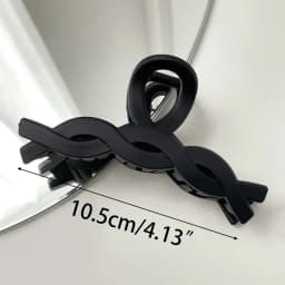 Large Black Hair Clip for Women Fashion French Elegant Hairgrips Korean Letter Hair Claw Clips Girls Hairpins Hair Accessories