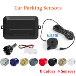 SINOVCLE 4 Sensors Buzzer 22mm Car Parking Sensor Kit Reverse Backup Radar Sound Alert Indicator Probe System 12V  Free Shipping