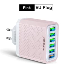 USLION 6 In 1 USB Charger QC3.0 Fast Charging Quick Charger For Samsung S23 Xiaomi Mobile Phone Charge Adapter EU/KR/US/UK Plug