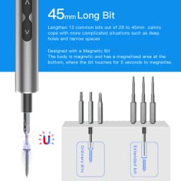 62/6 in 1 Electric Screwdriver Set Precision Handle Portable Power Tool Kits Wireless Cordless Small Bits for Phone Watch Repair