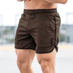 New Fitness Breathable Sports Shorts Running Quick Dry Pants Summer Slim Training Quarter Pants 2023