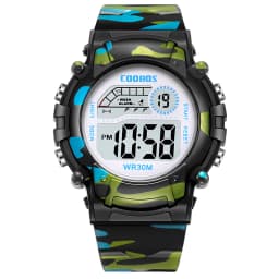 COOBOS Kids Watch Camouflage Sports Electronic Digital Watch Waterproof Multi-function LED Watch For Boys Girls Children Watch