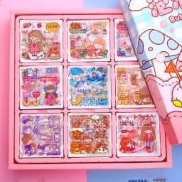 Mr. Paper 50pcs Waterproof PET Cartoon Cute Stickers Children Handbook Decoration Kawaii Stickers Korean Stationery Supplies