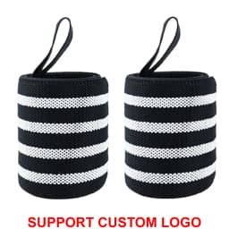1 Pair Wristband Wrist Support Brace Straps Extra Strength Weight Lifting Wrist Wraps Bandage Fitness Gym Training Custom Logo