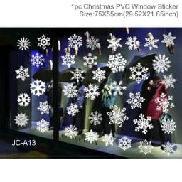Christmas Window Sticker Merry Christmas Decorations For Home 2024 Cristmas Ornament Xmas Navidad Natal Gifts New Year 2025
