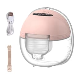 Portable Electric Breast Pump Wearable for Breastfeeding Hands Free 3 Modes 12 Suction Low Noise with 24mm Silicone Flange