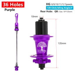 TANKE 120 Click Hub 6 Bearing MTB Mountain Bike Hub Front Rear Thru HG 28 32 36 Holes Disc Brake Bicycle Hubs 8 9 10 11 12 Speed