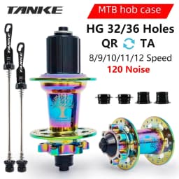 TANKE 120 Click Hub 6 Bearing MTB Mountain Bike Hub Front Rear Thru HG 28 32 36 Holes Disc Brake Bicycle Hubs 8 9 10 11 12 Speed