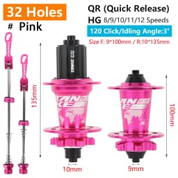 TANKE 120 Click Hub 6 Bearing MTB Mountain Bike Hub Front Rear Thru HG 28 32 36 Holes Disc Brake Bicycle Hubs 8 9 10 11 12 Speed