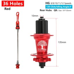 TANKE 120 Click Hub 6 Bearing MTB Mountain Bike Hub Front Rear Thru HG 28 32 36 Holes Disc Brake Bicycle Hubs 8 9 10 11 12 Speed
