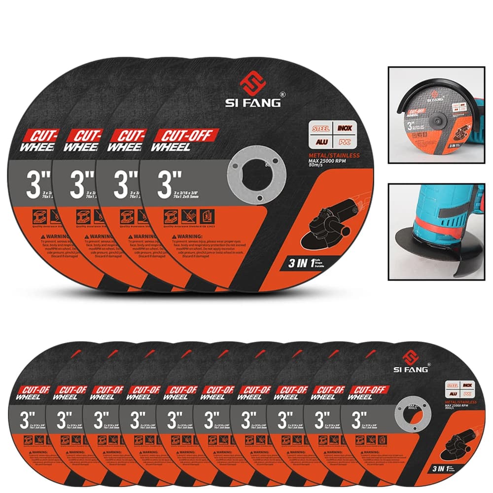 SIFANG 3 Inch Metal Cutting Disc Blade Grinding Sanding Cut Off Circle Wheels Saw Blades Disc Electric Angle Grinder Accessories